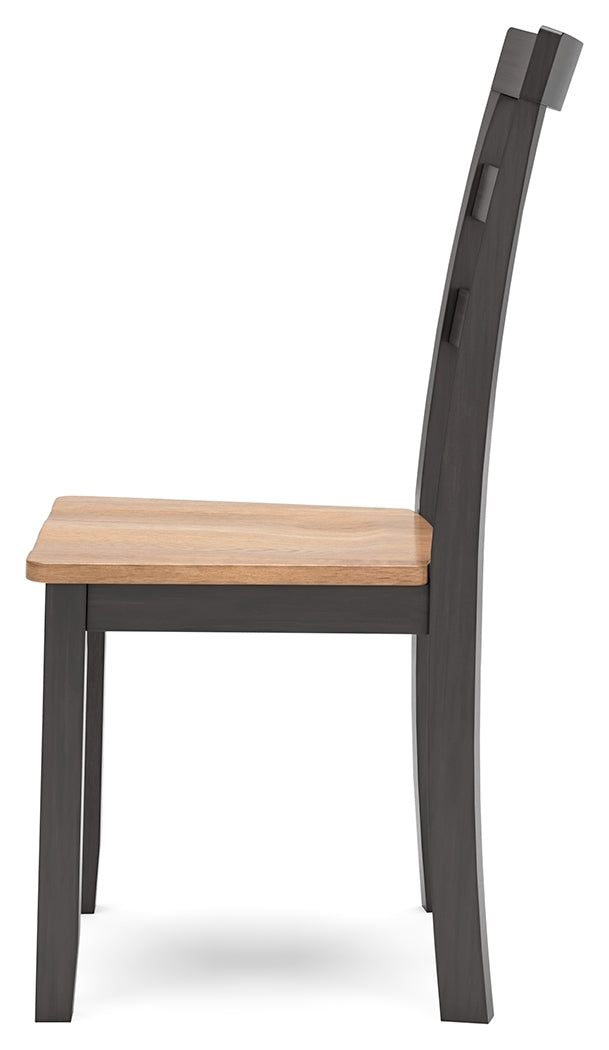 Gesthaven Natural/Brown Dining Table and 4 Chairs by Ashley at Eve Furniture