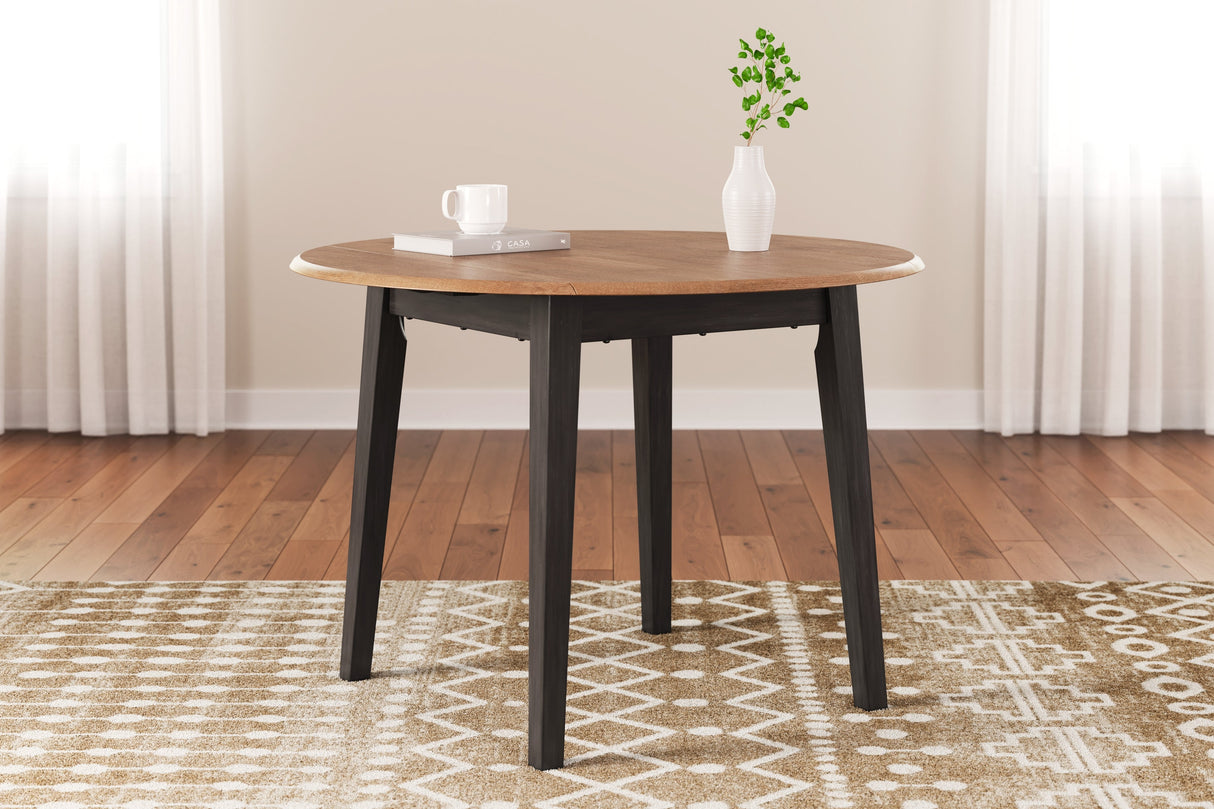 Gesthaven Natural/Brown Dining Table and 4 Chairs by Ashley at Eve Furniture