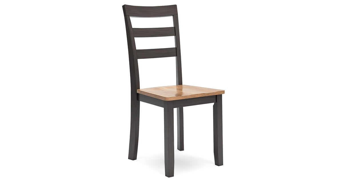 Gesthaven Natural/Brown Dining Table and 4 Chairs by Ashley at Eve Furniture