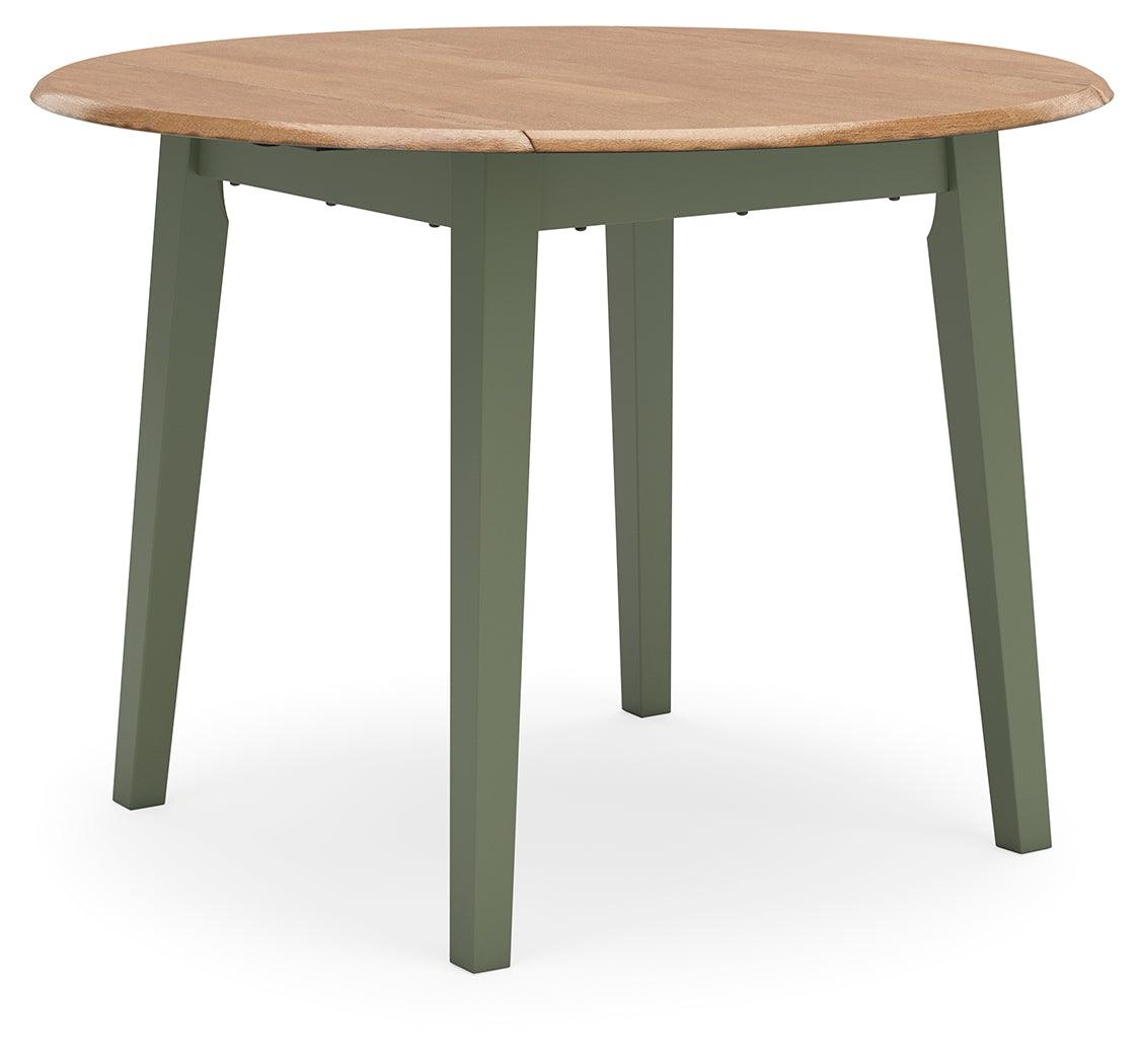 Gesthaven Natural/Green Dining Drop Leaf Table by Ashley at Eve Furniture