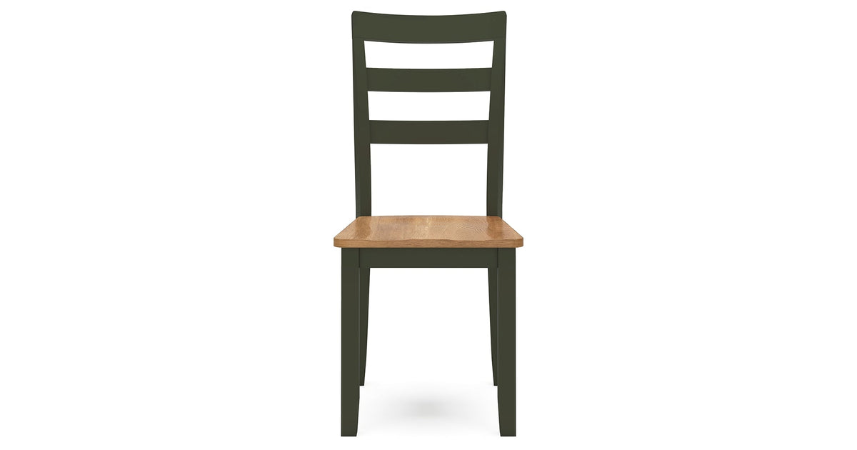 Gesthaven Natural/Green Dining Table and 2 Chairs by Ashley at Eve Furniture