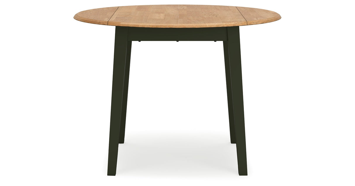 Gesthaven Natural/Green Dining Table and 2 Chairs by Ashley at Eve Furniture