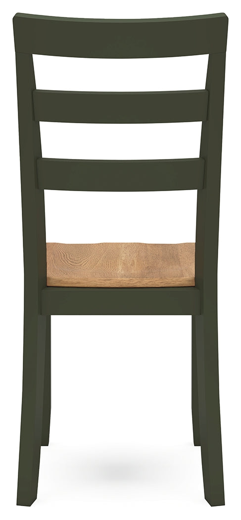 Gesthaven Natural/Green Dining Table and 4 Chairs by Ashley at Eve Furniture