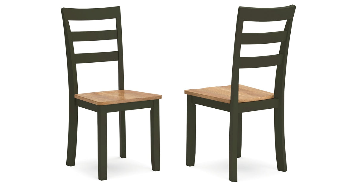 Gesthaven Natural/Green Dining Table and 4 Chairs by Ashley at Eve Furniture