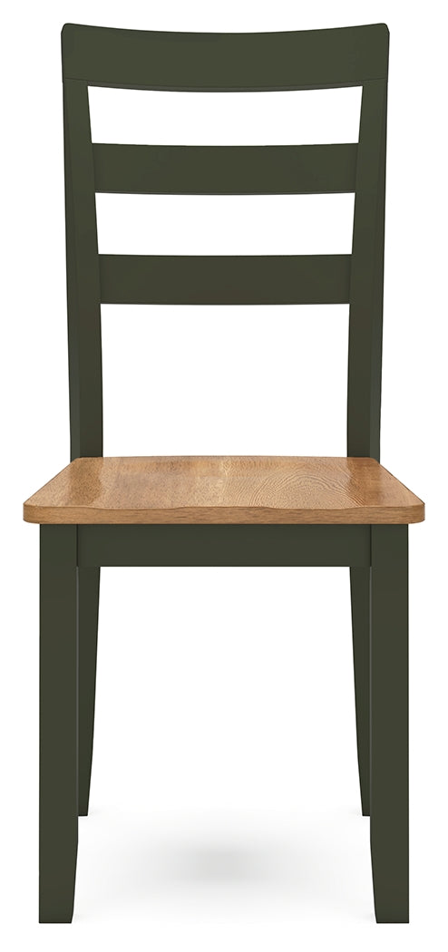 Gesthaven Natural/Green Dining Table and 4 Chairs by Ashley at Eve Furniture