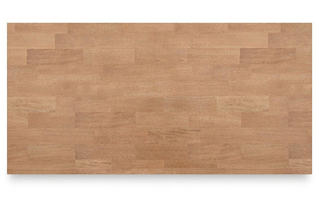 Gesthaven Natural/White Counter Height Dining Table and 2 Barstools by Ashley at Eve Furniture