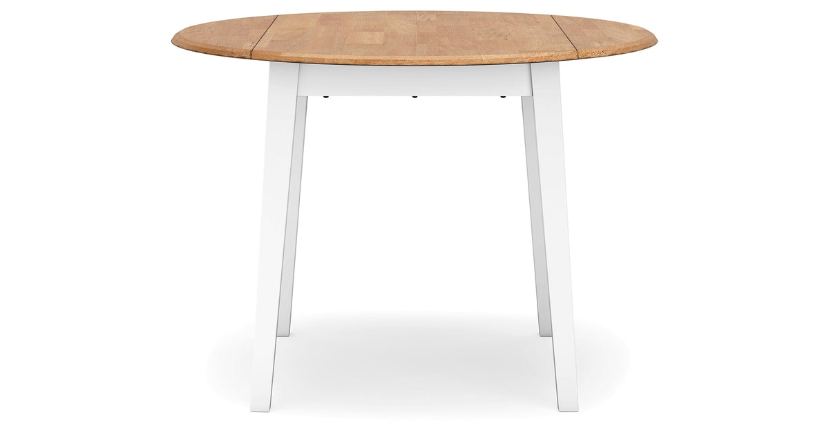 Gesthaven Natural/White Dining Table and 2 Chairs by Ashley at Eve Furniture