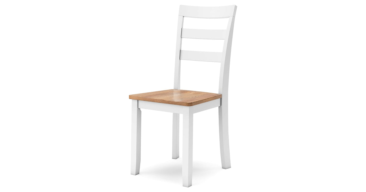 Gesthaven Natural/White Dining Table and 2 Chairs by Ashley at Eve Furniture