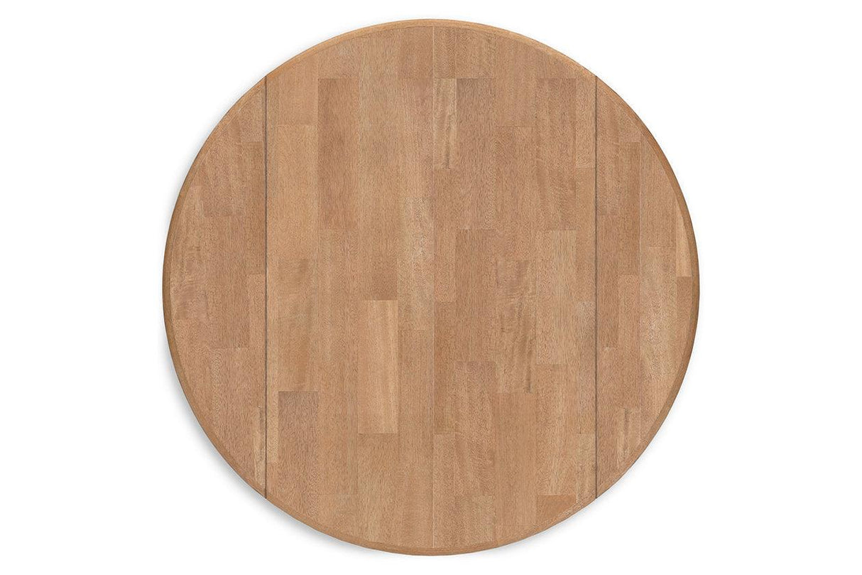 Gesthaven Natural/White Dining Table and 2 Chairs by Ashley at Eve Furniture