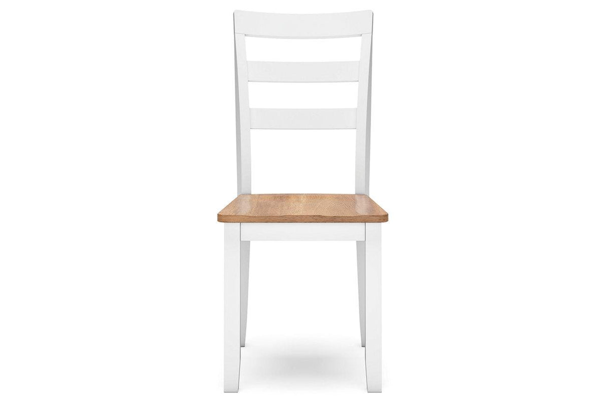 Gesthaven Natural/White Dining Table and 2 Chairs by Ashley at Eve Furniture