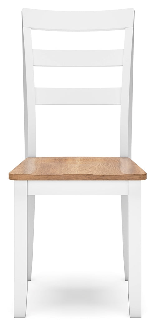 Gesthaven Natural/White Dining Table and 2 Chairs by Ashley at Eve Furniture