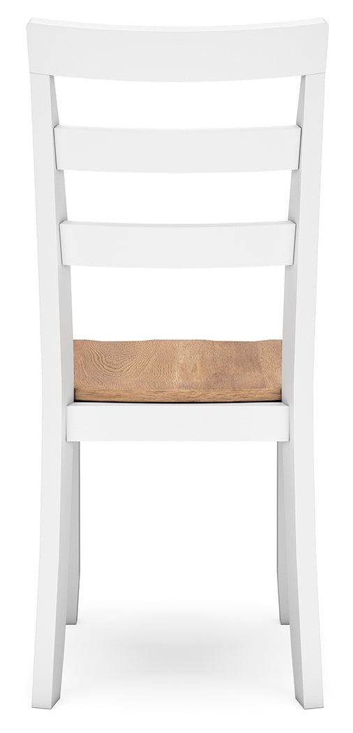 Gesthaven Natural/White Dining Table and 2 Chairs by Ashley at Eve Furniture