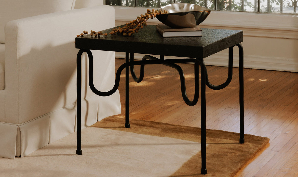 Getty Side Table Black Granite by Moe's Home at Eve Furniture