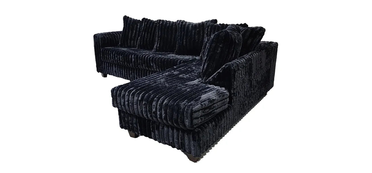 Gia Black Right Arm Facing (RAF) Sectional by New Era Innovations at Eve Furniture