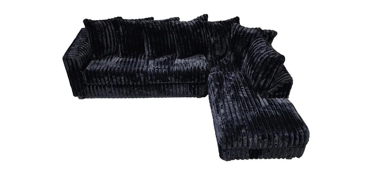 Gia Black Right Arm Facing (RAF) Sectional by New Era Innovations at Eve Furniture