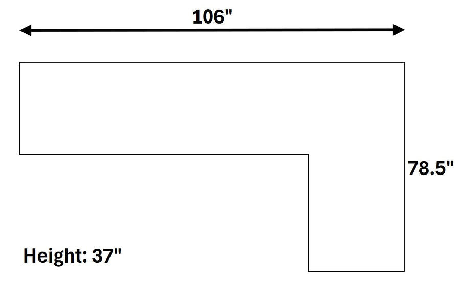 Gia Grey Right Arm Facing (RAF) Sectional by New Era Innovations at Eve Furniture