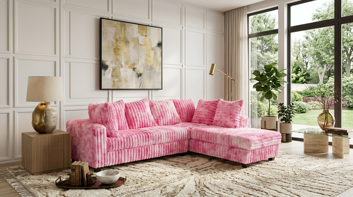 Gia II Two Tone Pink RAF Sectional