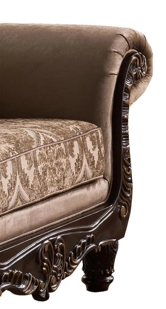 Giana Traditional Cherry Wood Finish Living Room Set by Cosmos Furniture at Eve Furniture