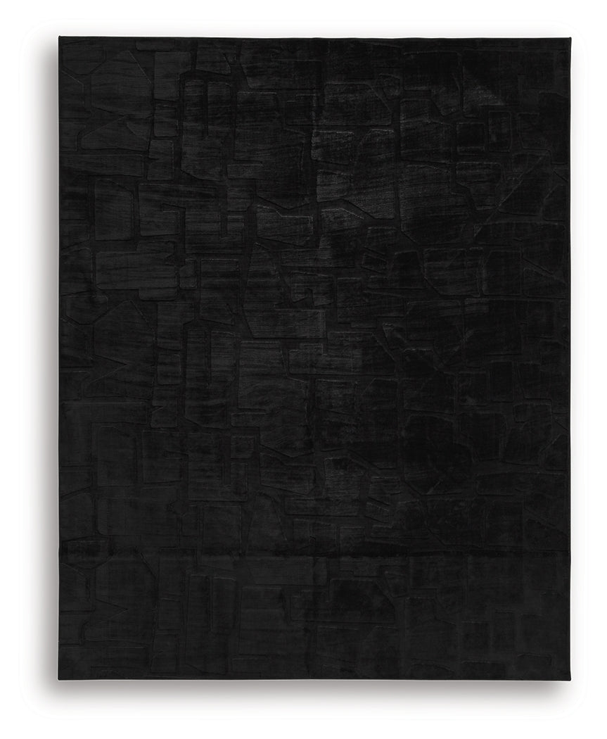 Gibbswell Black Washable Large Rug by Ashley at Eve Furniture