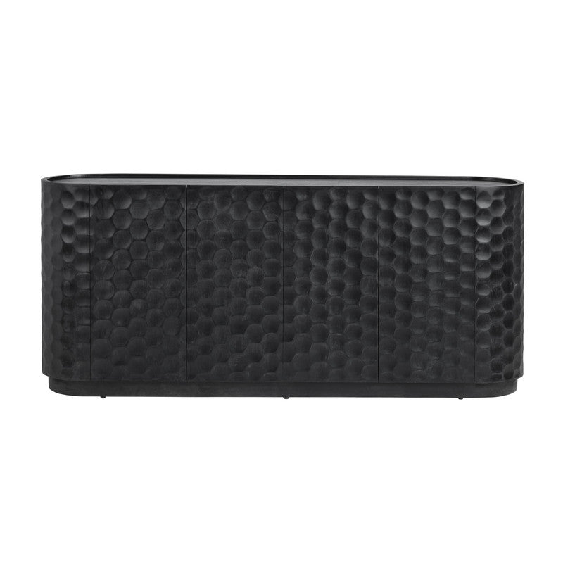 Gibson Black Four-Door Sideboard by Crestview at Eve Furniture
