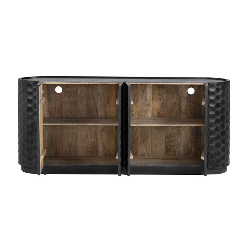 Gibson Black Four-Door Sideboard by Crestview at Eve Furniture