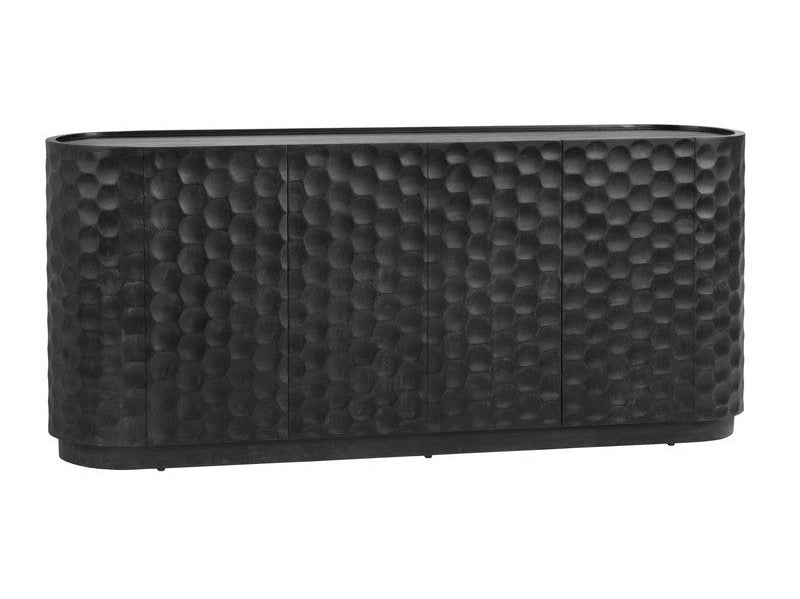 Gibson Black Four-Door Sideboard by Crestview at Eve Furniture