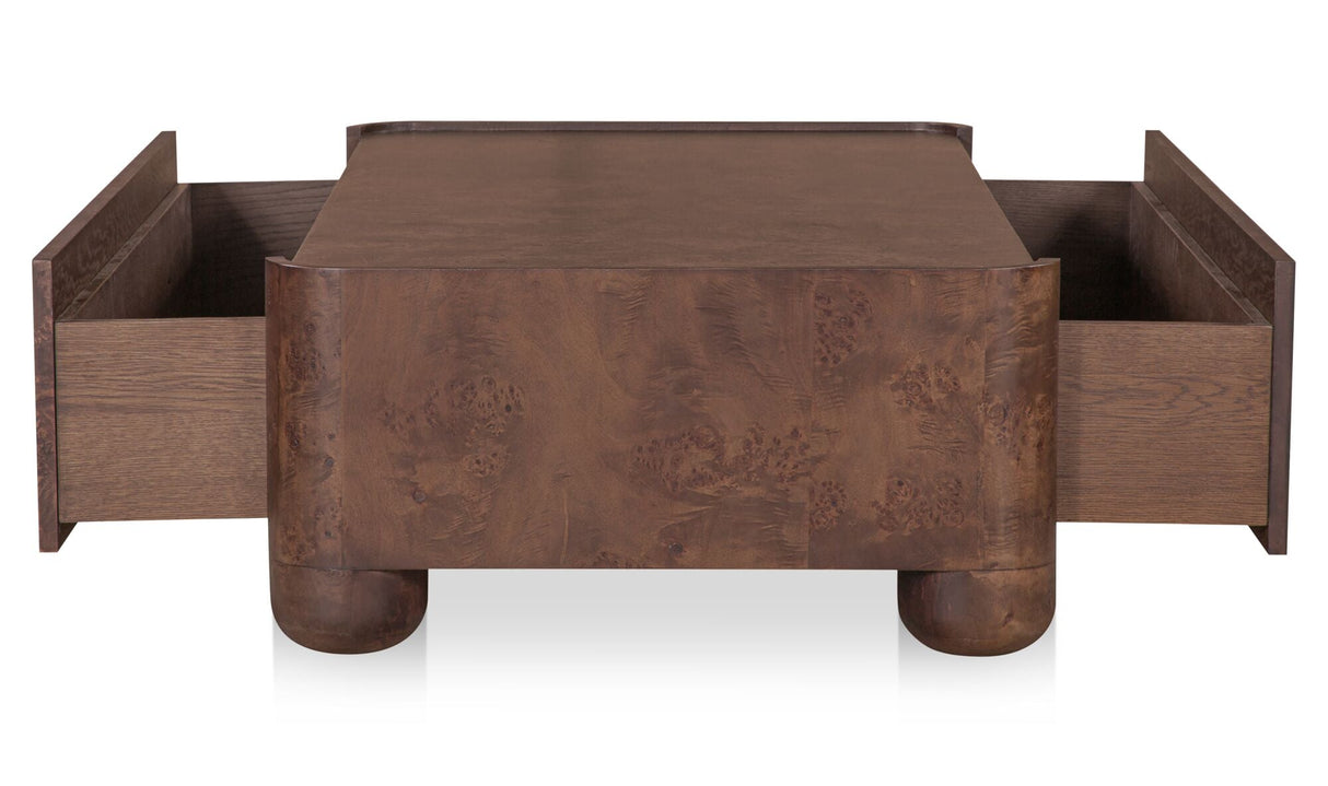 Gibson Coffee Table Burl by Moe's Home at Eve Furniture