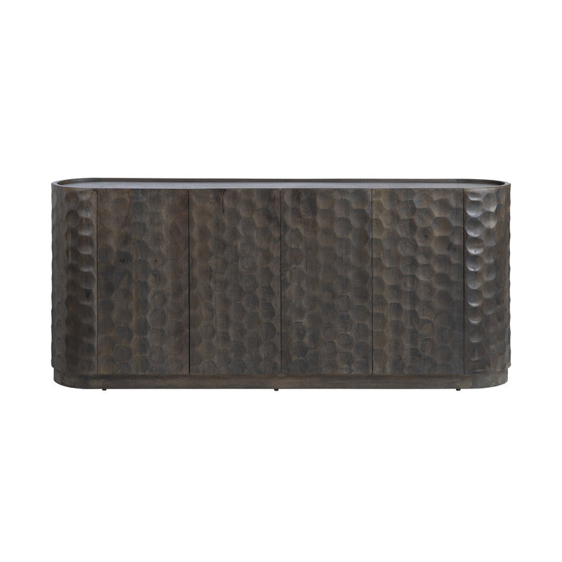 Gibson Gray Four-Door Sideboard by Crestview at Eve Furniture