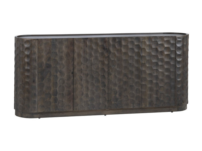 Gibson Gray Four-Door Sideboard by Crestview at Eve Furniture