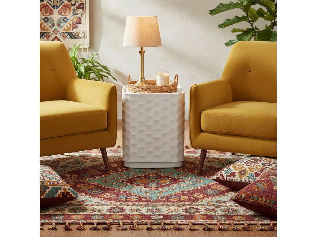 Gibson White End Table by Crestview at Eve Furniture