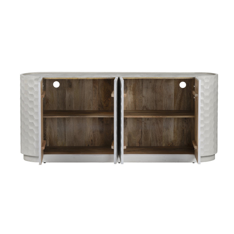Gibson White Four-Door Sideboard by Crestview at Eve Furniture