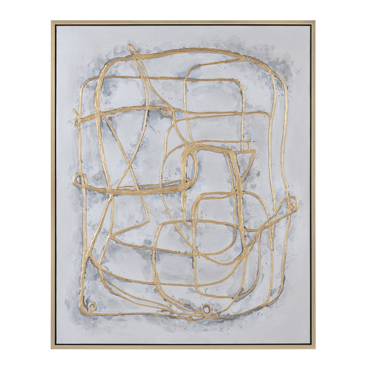 Gilded Lines Gold/Gray Canvas by Crestview at Eve Furniture