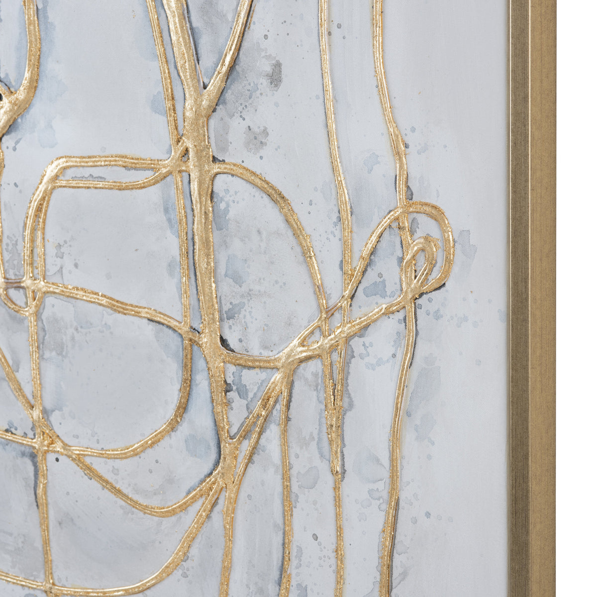 Gilded Lines Gold/Gray Canvas by Crestview at Eve Furniture
