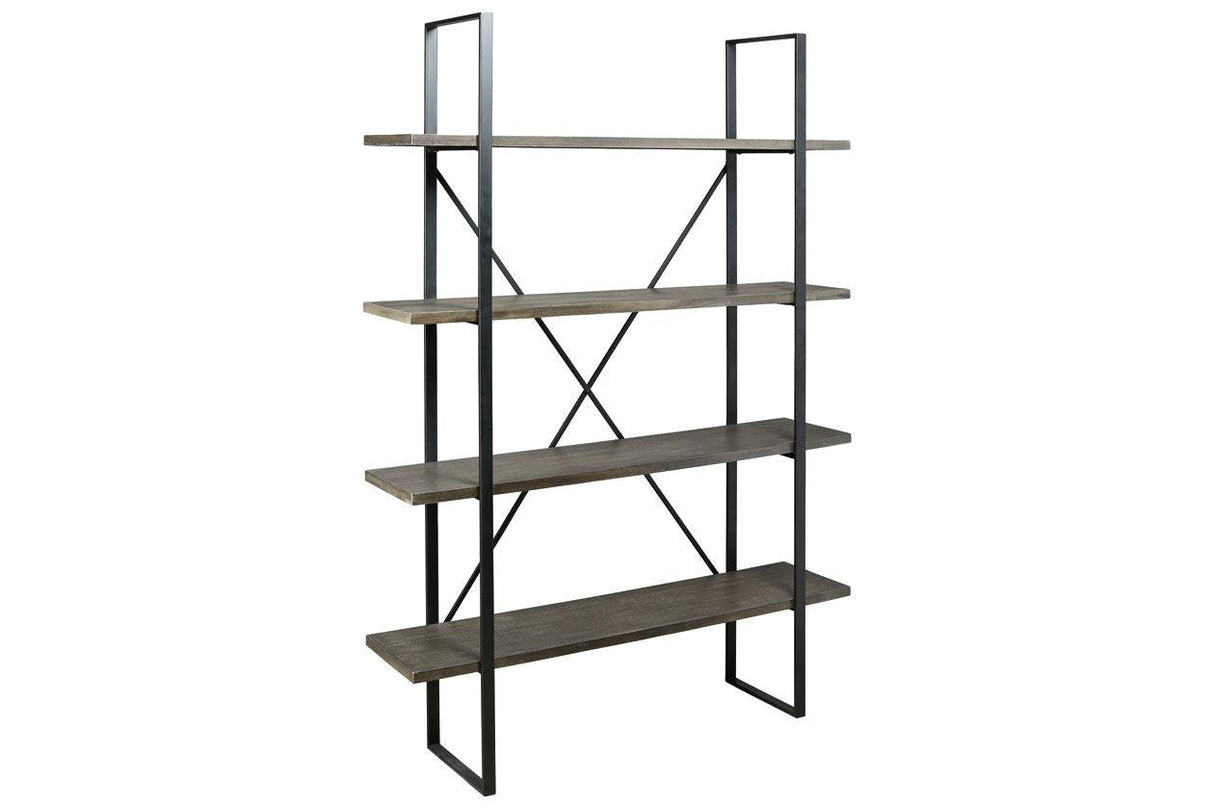 Gilesgrove Black/Gray Bookcase by Ashley at Eve Furniture