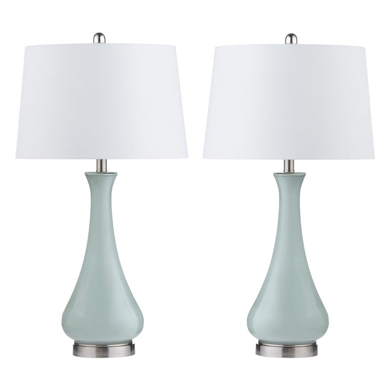 Gillian Green Table Lamp (Set of 2) by Crestview at Eve Furniture