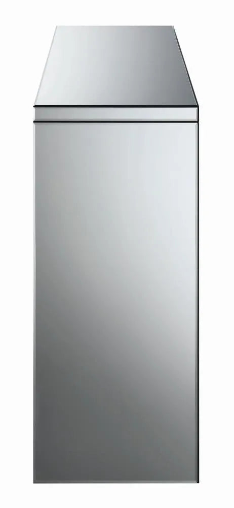 Gillian Silver/Clear Rectangular Sofa Table Mirror by Coaster at Eve Furniture