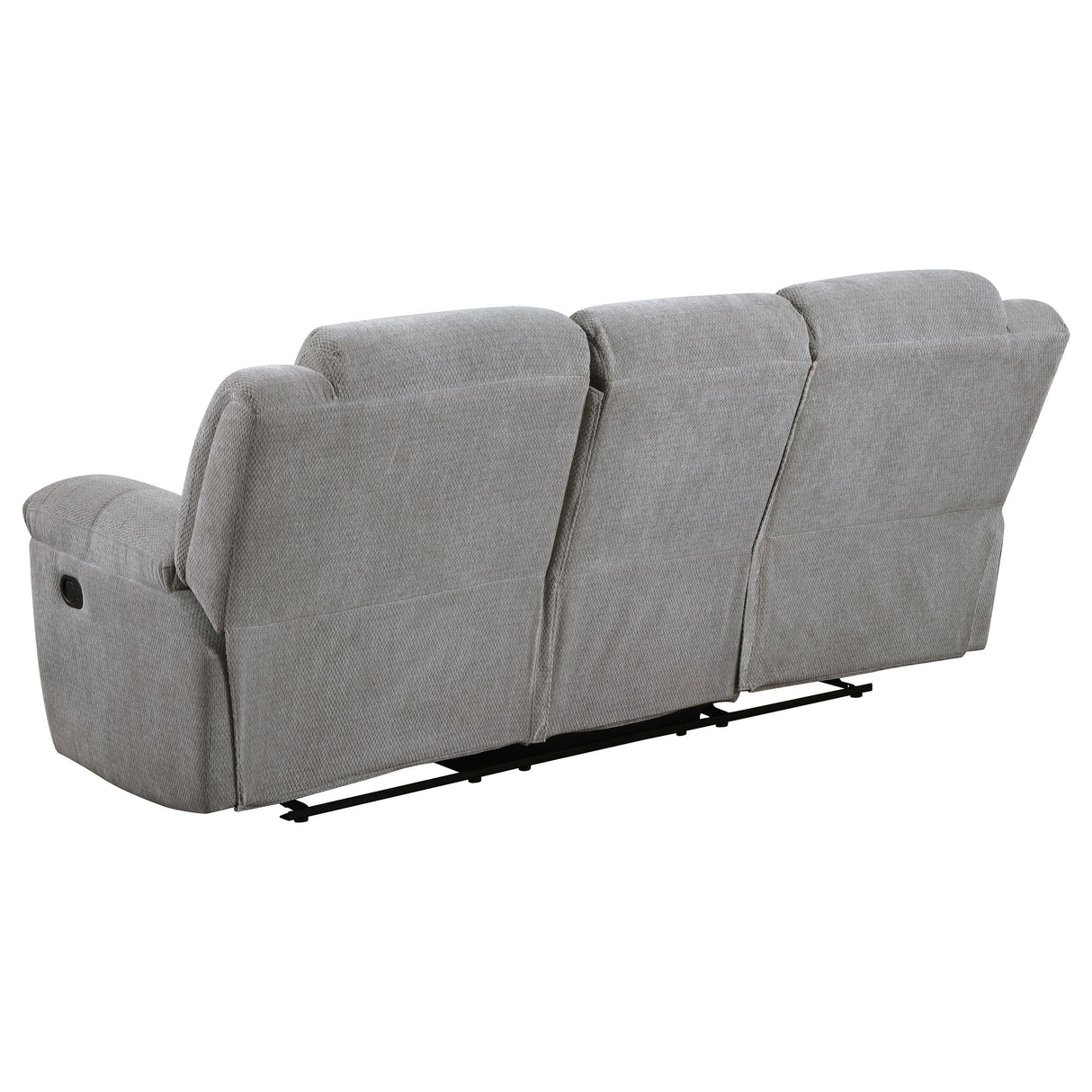 Gilson Gray Chenille Upholstered Reclining Sofa by Coaster at Eve Furniture