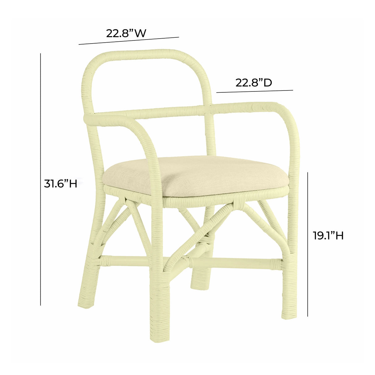 Ginny Rattan Dining Chair by TOV Furniture at Eve Furniture