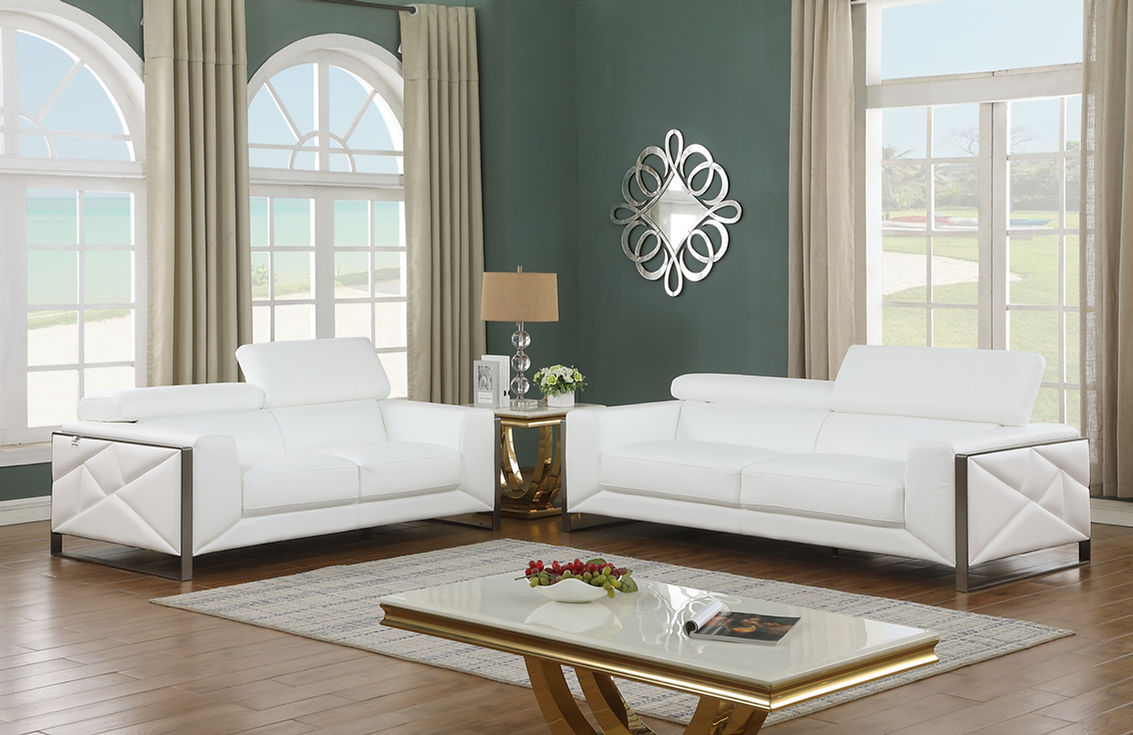 Giorgio White Living Room Set by New Era Innovations at Eve Furniture