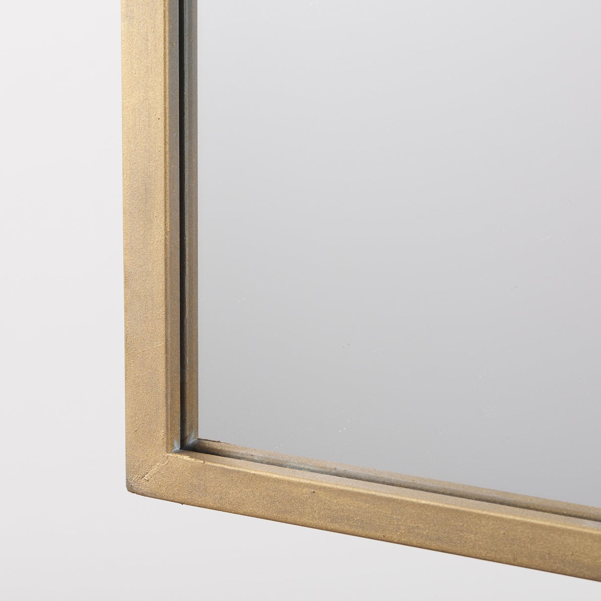 Giovanna Gold Metal Frame Rounded Arch Vanity Mirror by Mercana at Eve Furniture