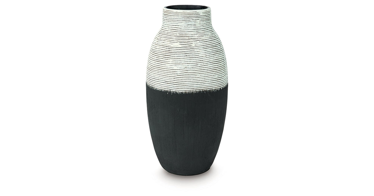 Girtha Antique White/Black Vase by ASHLEY FURNITURE at Eve Furniture