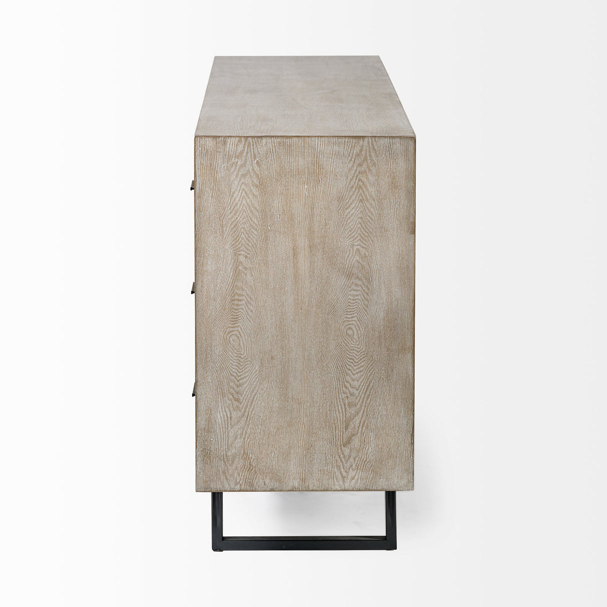 Giselle II Brown Fir Veneer W/Black Metal Leg 9 Drawer Sideboard by Mercana at Eve Furniture