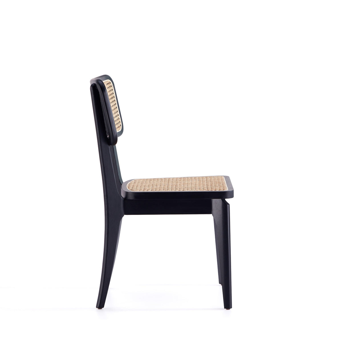 Giverny Dining Chair in Black and Natural Cane (set of 2) by Manhattan Comfort at Eve Furniture