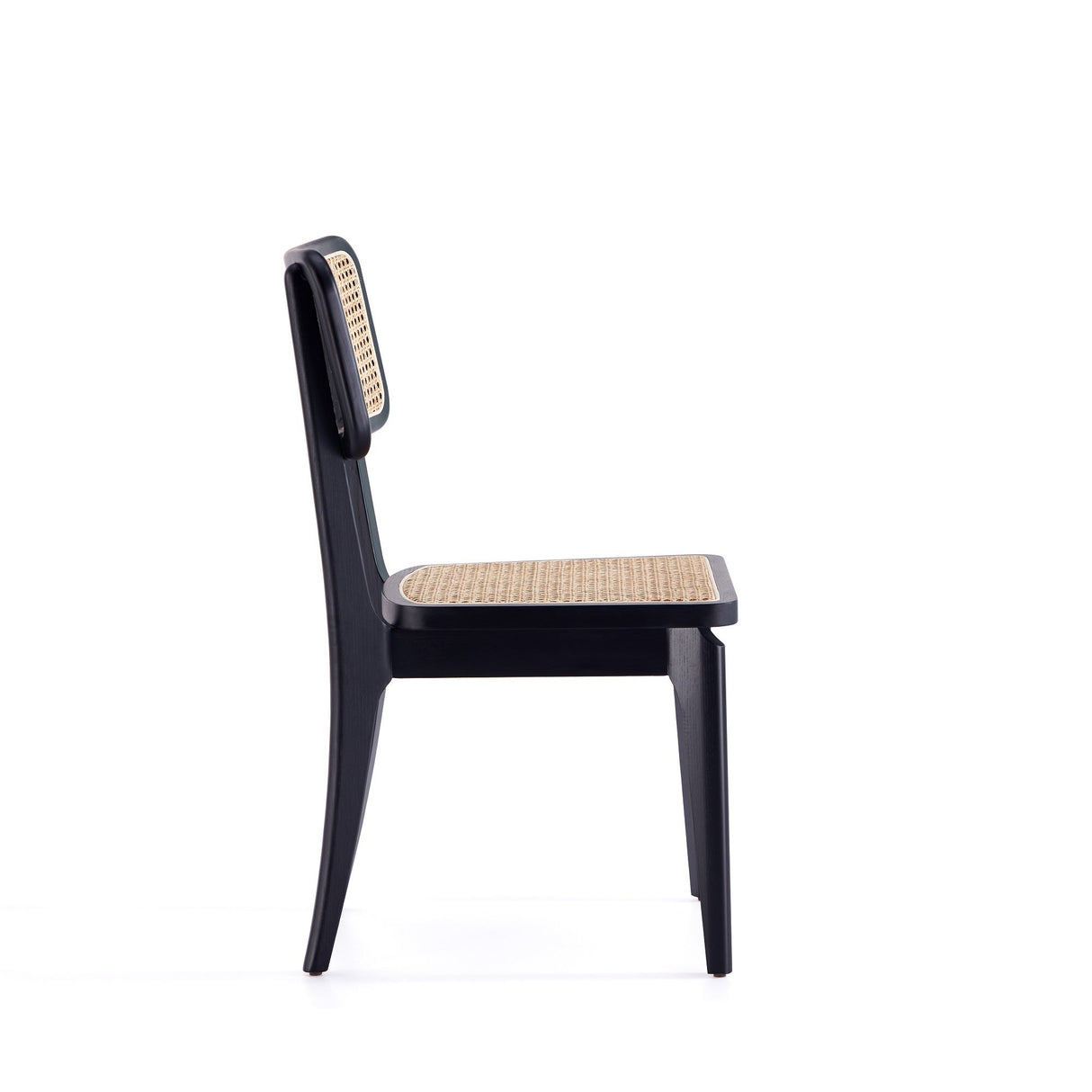 Giverny Dining Chair in Black and Natural Cane (set of 4) by Manhattan Comfort at Eve Furniture
