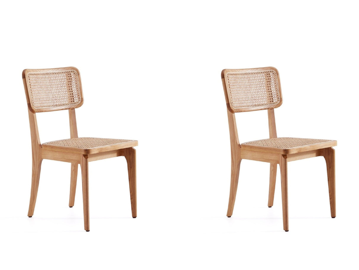 Giverny Dining Chair in Nature Cane (set of 2) by Manhattan Comfort at Eve Furniture