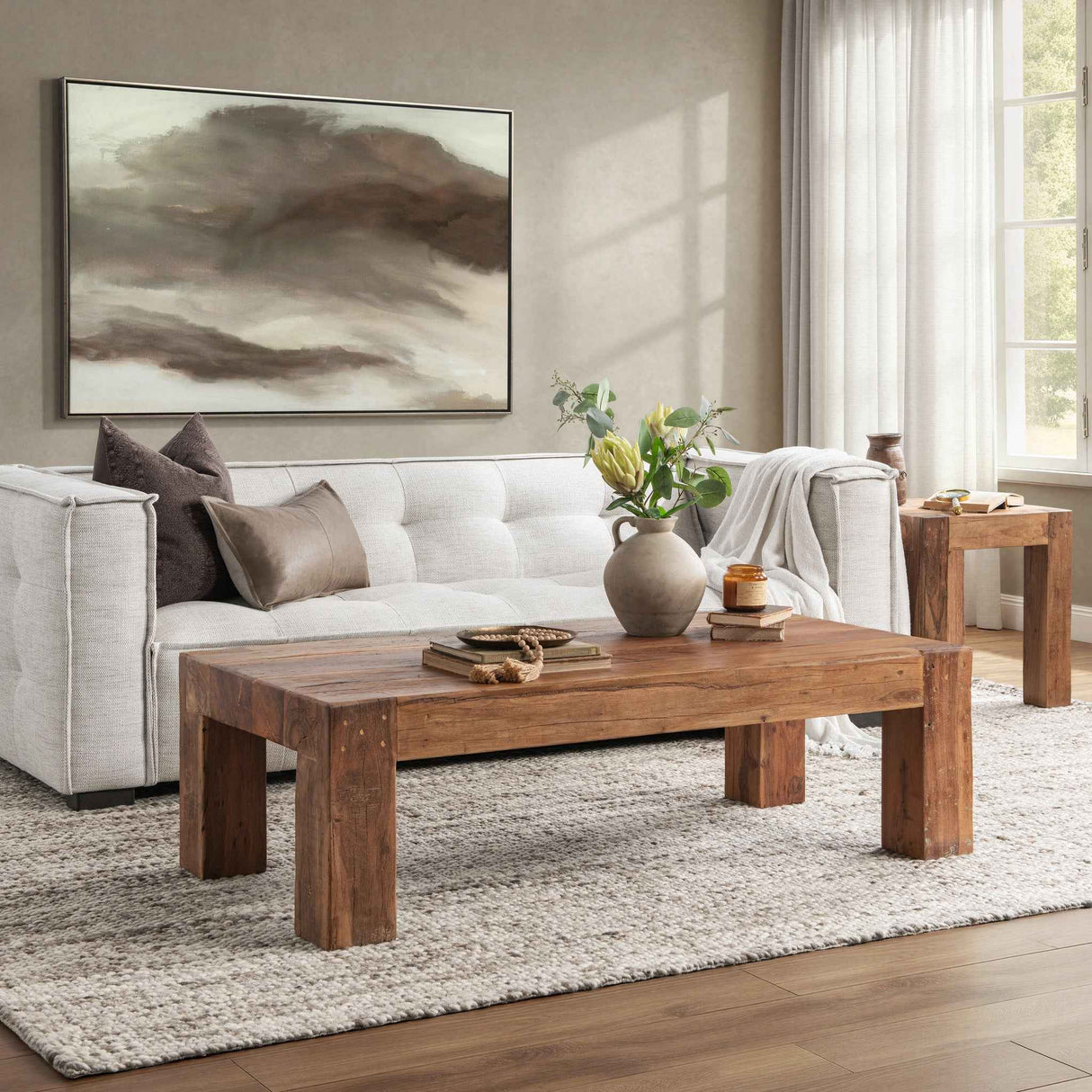 Giza Natural Coffee table by Classic Home at Eve Furniture