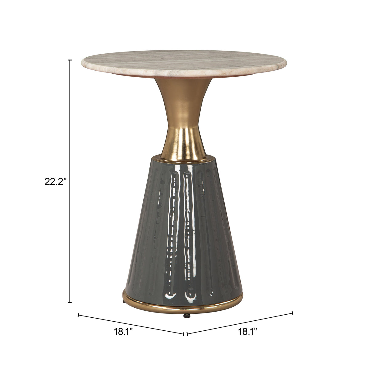 Glasa Multicolor Side Table by Zuomod at Eve Furniture
