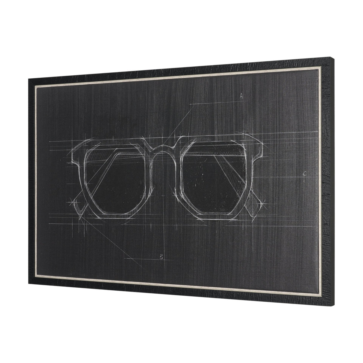 Glasses I by Dayna Matthews a Hand Embellished Textured Framed Canvas by Mercana at Eve Furniture