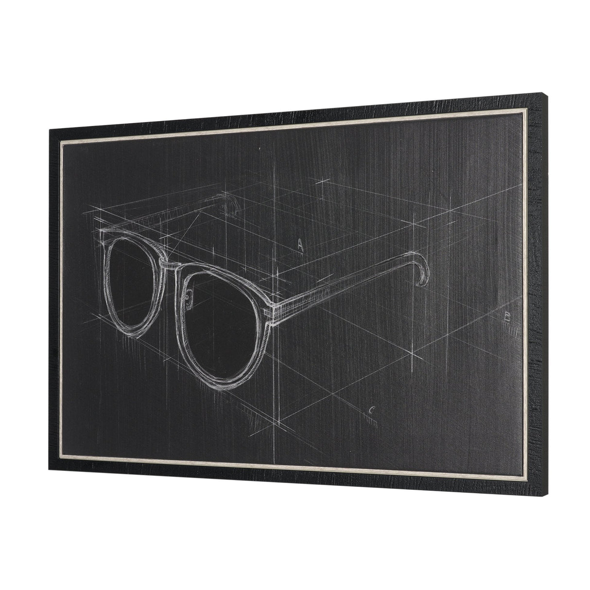 Glasses II by Dayna Matthews a Hand Embellished Textured Framed Canvas by Mercana at Eve Furniture