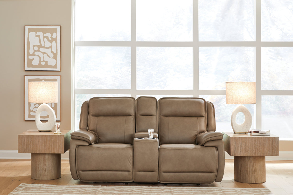 Glencroft Sahara Power Reclining Sofa and Loveseat by Ashley at Eve Furniture
